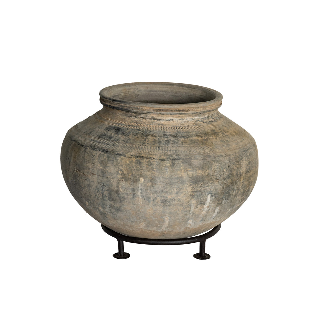 Clay Pot on Stand