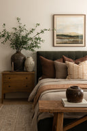 Lina Linen Pillow | Mocha | 24" x 24"