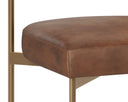 Seneca Dining Chair - Antique Brass - Bravo Cognac