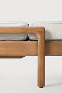 Jack Outdoor Adjustable Lounger | Teak | Off White Fabric