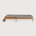 Jack Outdoor Adjustable Lounger | Teak | Mocha Fabric