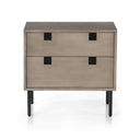 Carly 2 Drawer Nightstand - Grey Wash Veneer