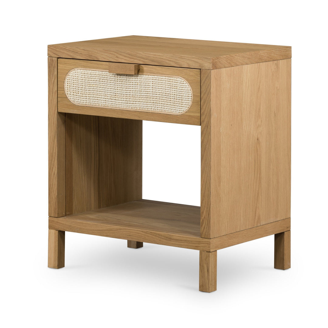 Allegra Nightstand - Honey Oak Veneer