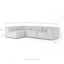 Gwen Outdoor 4-Piece Sectional - Faye Ash