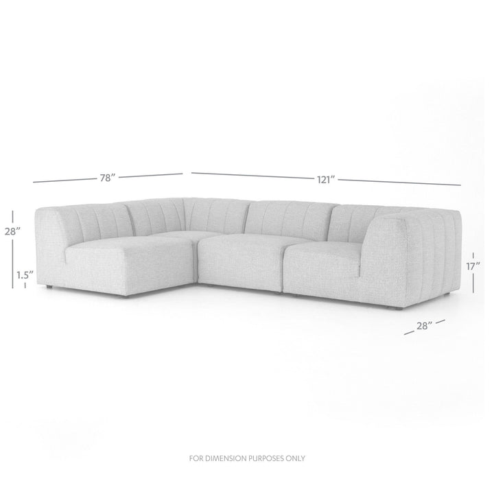 Gwen Outdoor 4-Piece Sectional - Faye Ash