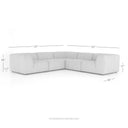 Gwen Outdoor 5-Piece Sectional - Faye Sand