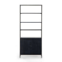 Trey Modular Wide Bookcase - Black Wash Poplar