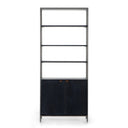 Trey Modular Wide Bookcase - Black Wash Poplar