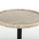 Viola Accent Table - Antique White Marble