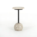 Viola Accent Table - Antique White Marble