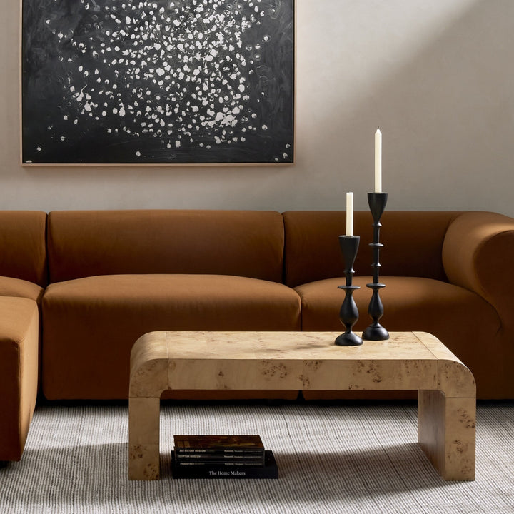 Jenson Coffee Table - Natural Poplar Burl Veneer