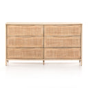 Sydney 6 Drawer Dresser - Natural Cane