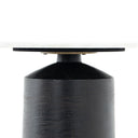 Delune Nightstand - Polished White Marble