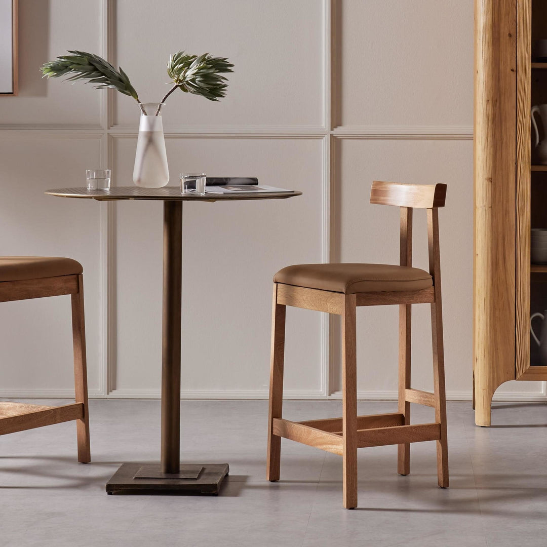 Tex Counter Stool - Natural Leather