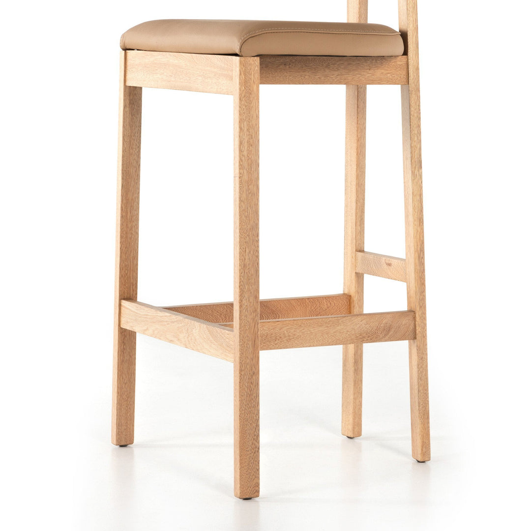 Tex Bar Stool - Natural Leather