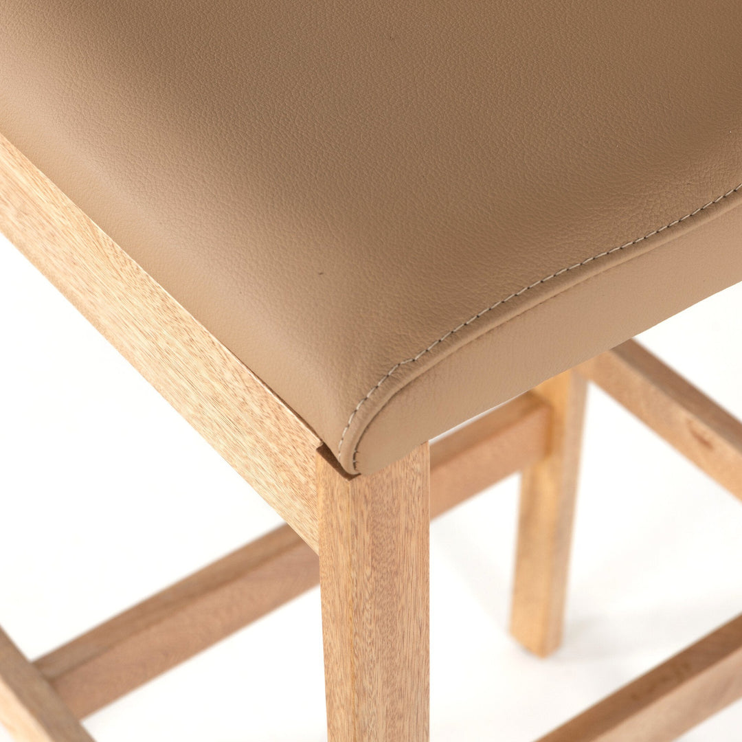 Tex Bar Stool - Natural Leather