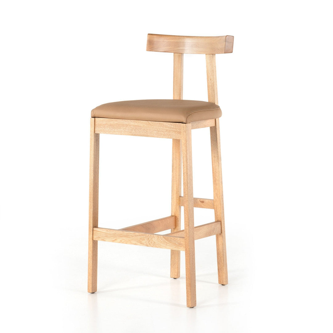 Tex Bar Stool - Natural Leather