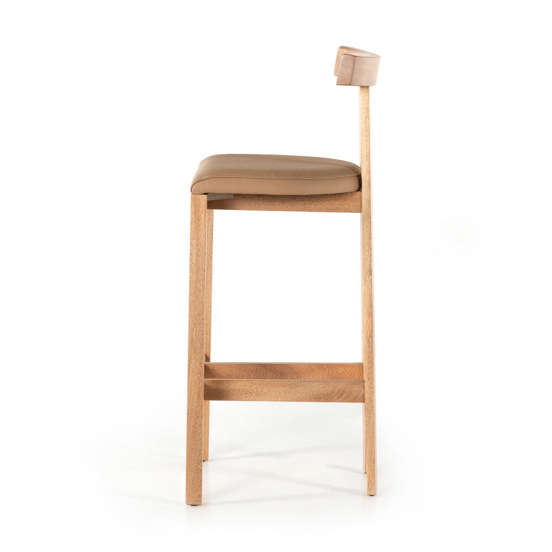 Tex Bar Stool - Natural Leather