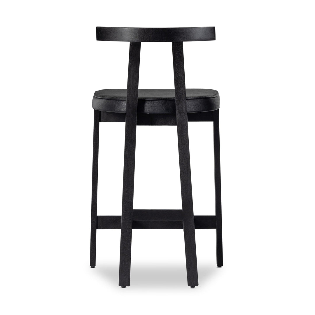 Tex Counter Stool - Black Leather