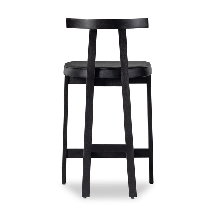 Tex Counter Stool - Black Leather