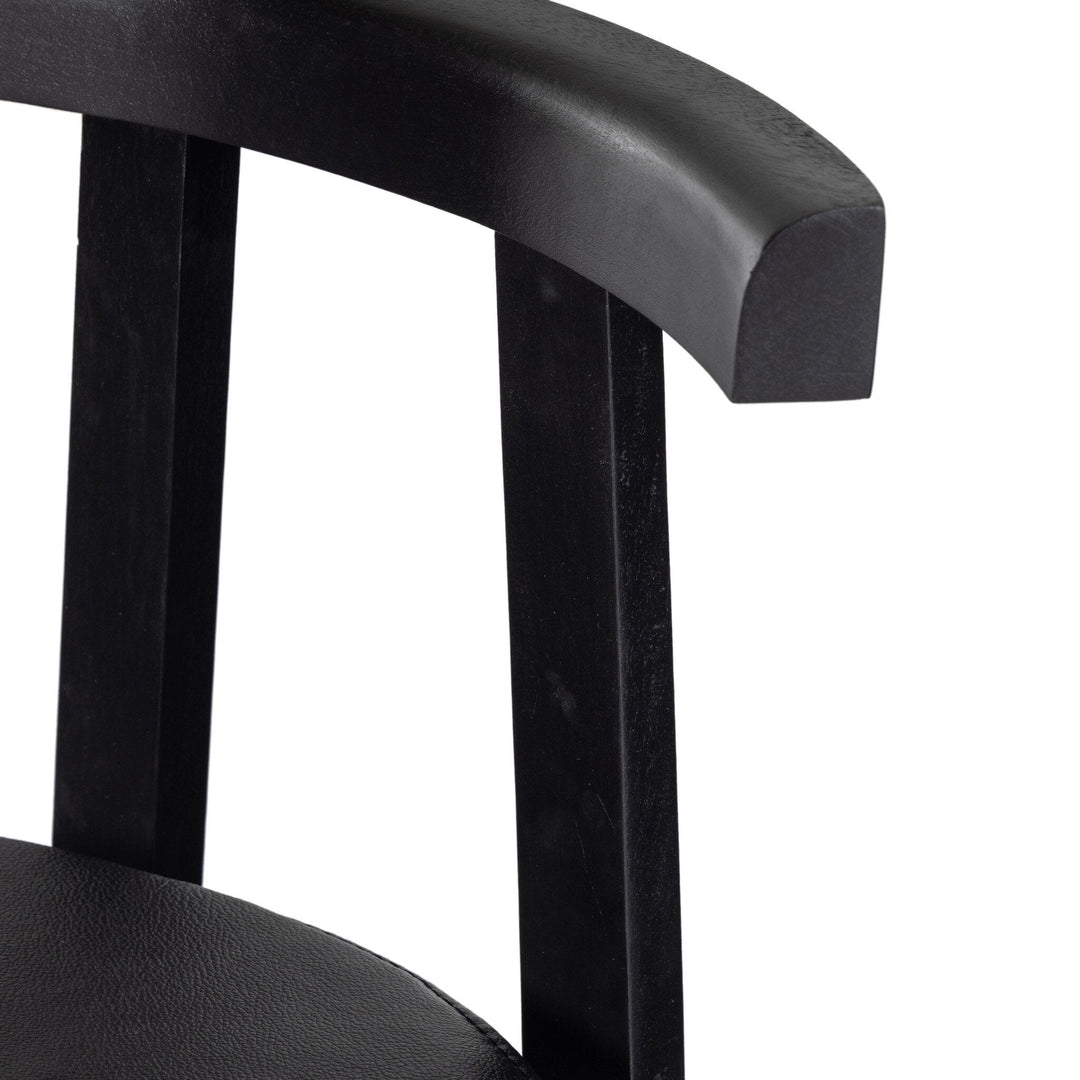 Tex Counter Stool - Black Leather