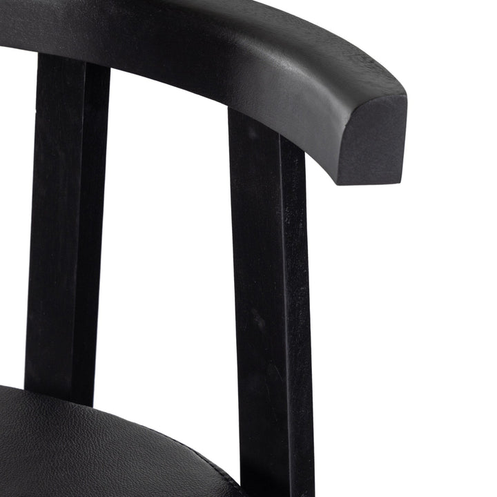 Tex Counter Stool - Black Leather