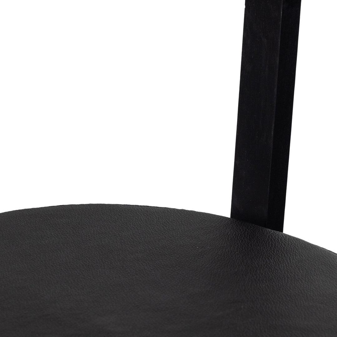 Tex Bar Stool - Black Leather
