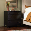 Belmont Large Storage Nightstand - Black