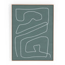 Line Abstract 1 by Dan Hobday - Natural Maple Floater
