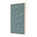Line Abstract 1 by Dan Hobday - Natural Maple Floater