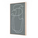 Line Abstract 2 by Dan Hobday - Natural Maple Floater