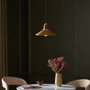 Cullen Pendant - Camel Leather | Shiny White