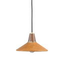 Cullen Pendant - Camel Leather | Shiny White