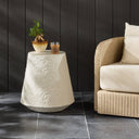 Otero Outdoor Tapered End Table - Matte Stone