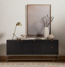 Becker Table Lamp - Charcoal and White Marble