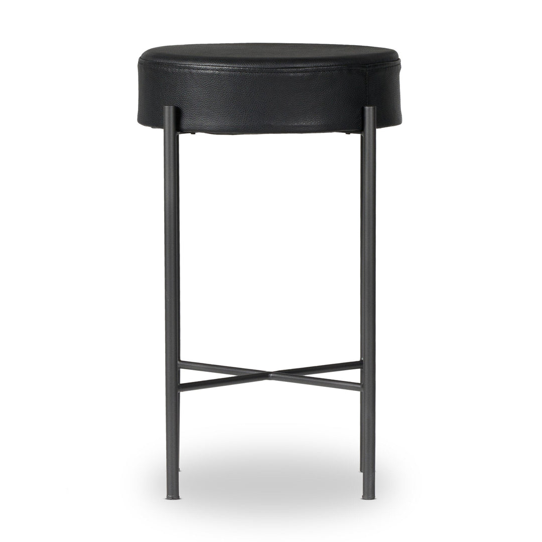 Nocona Counter Stool - Black Leather