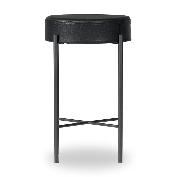 Nocona Counter Stool - Black Leather