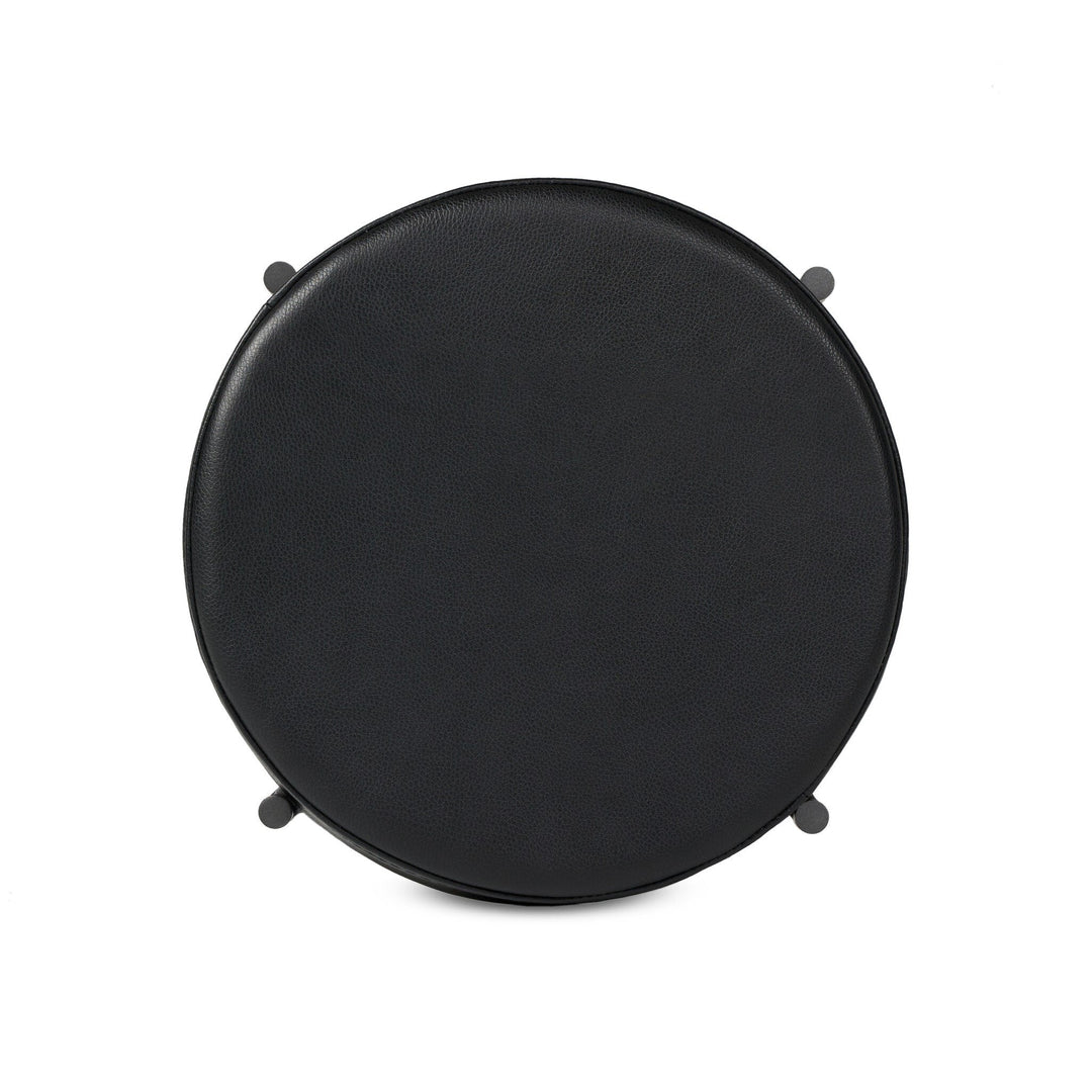Nocona Counter Stool - Black Leather
