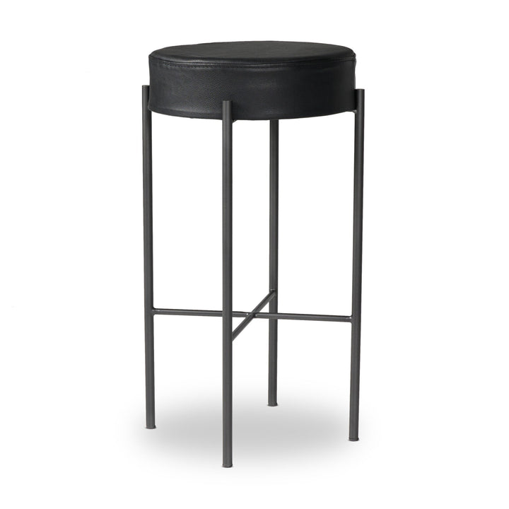 Nocona Bar Stool - Black Leather
