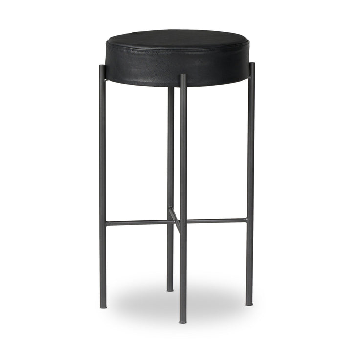 Nocona Bar Stool - Black Leather