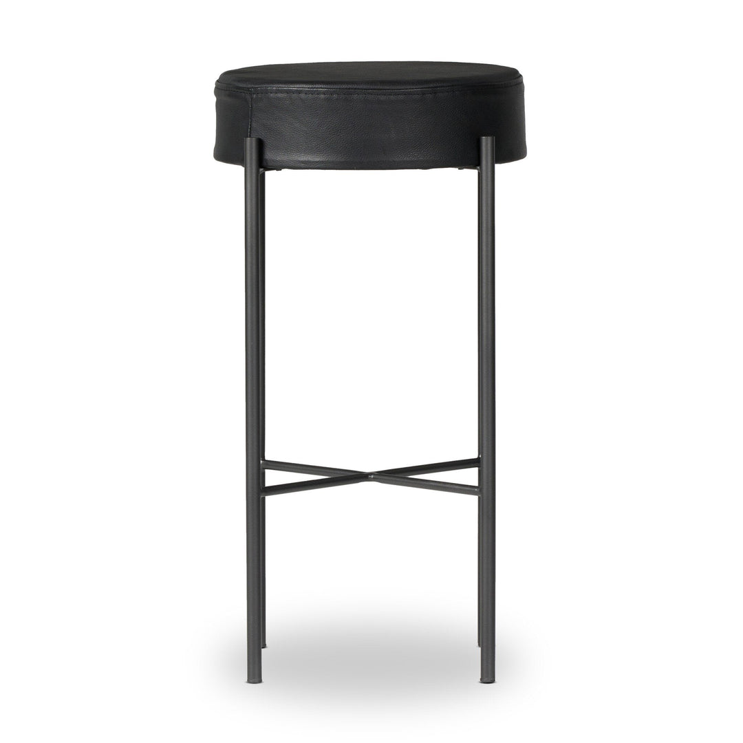 Nocona Bar Stool - Black Leather
