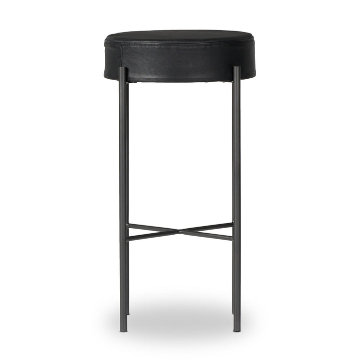 Nocona Bar Stool - Black Leather