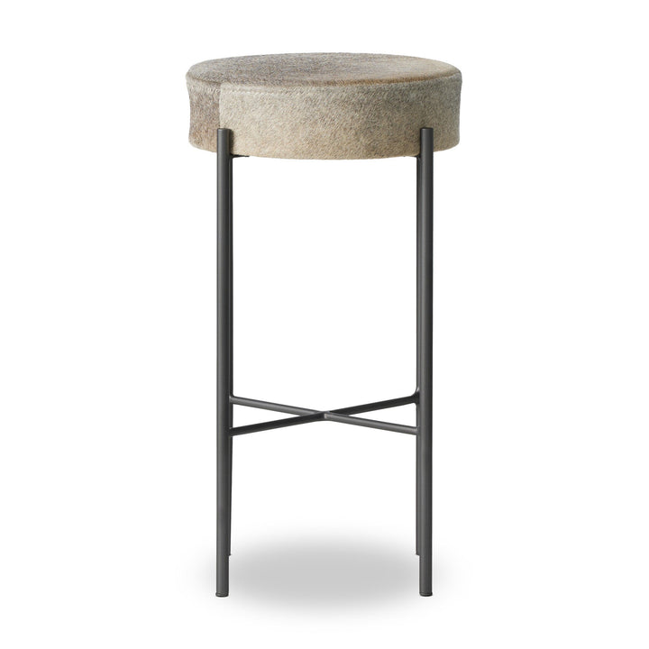 Nocona Bar Stool - Black & White Speckled Hide
