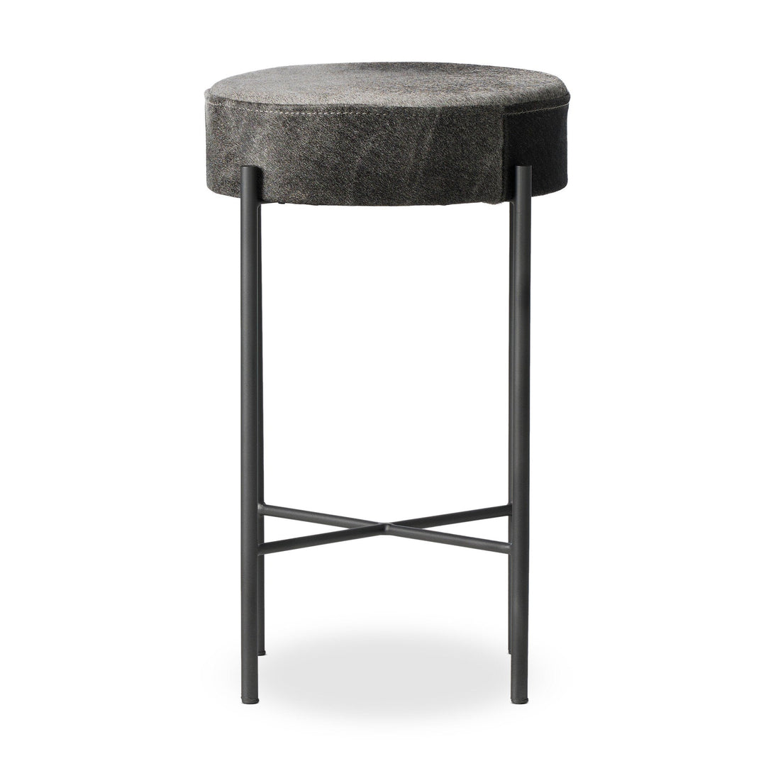 Nocona Counter Stool - Black & White Speckled Hide