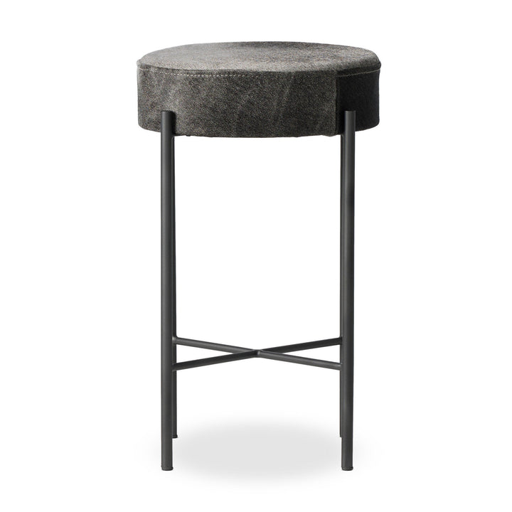 Nocona Counter Stool - Black & White Speckled Hide
