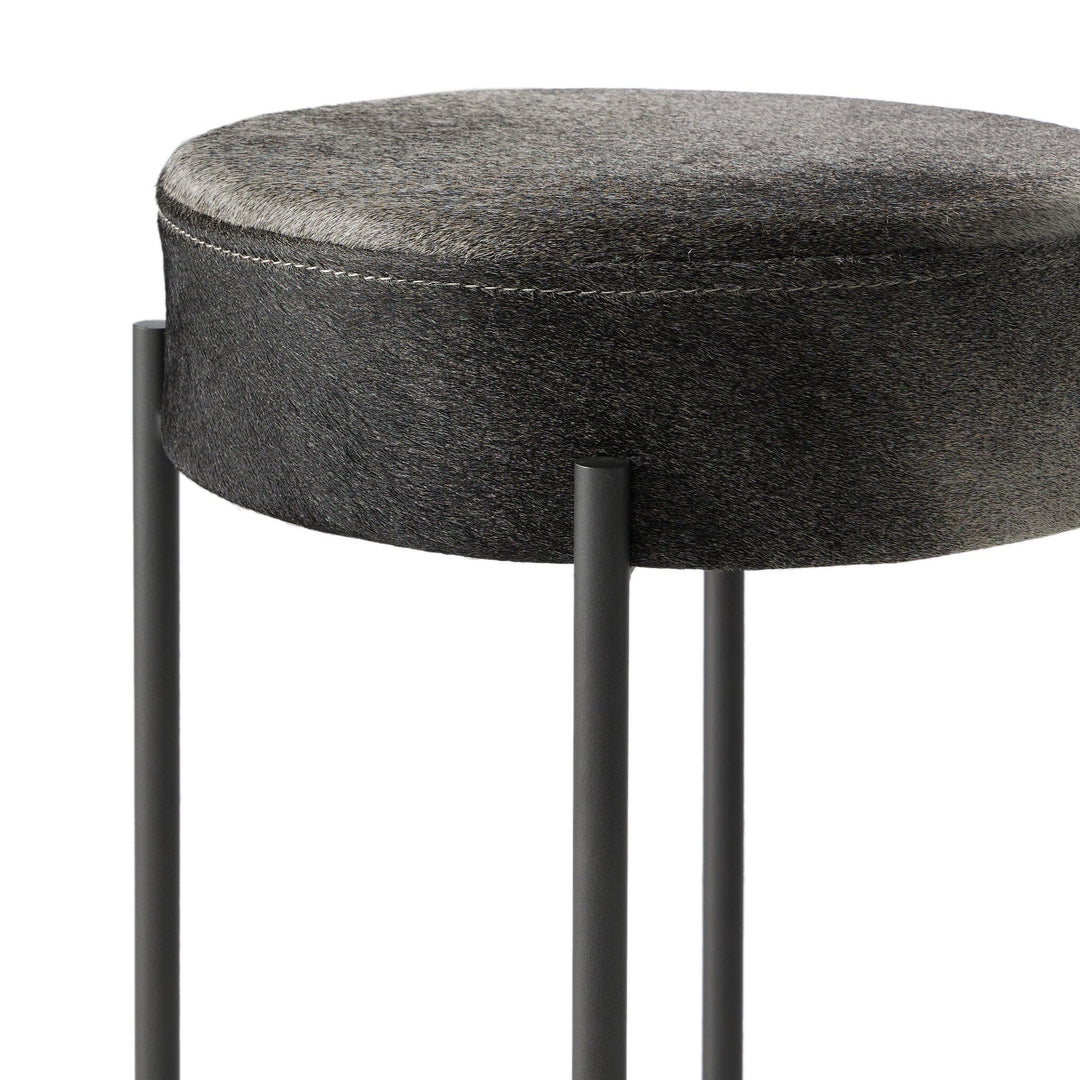 Nocona Counter Stool - Black & White Speckled Hide