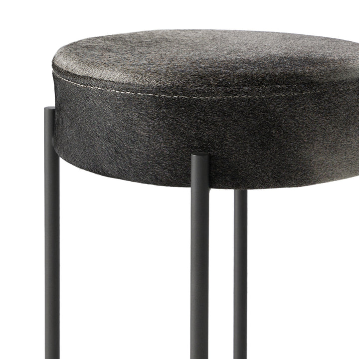 Nocona Counter Stool - Black & White Speckled Hide