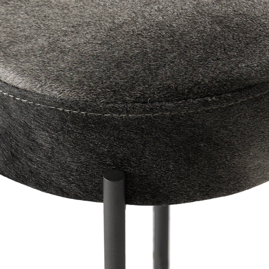 Nocona Counter Stool - Black & White Speckled Hide