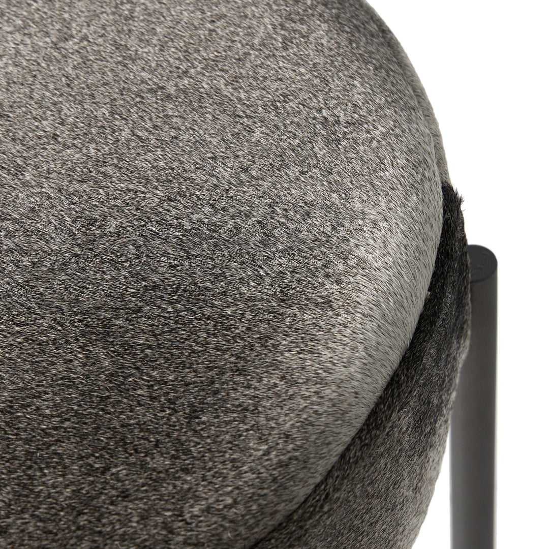 Nocona Counter Stool - Black & White Speckled Hide