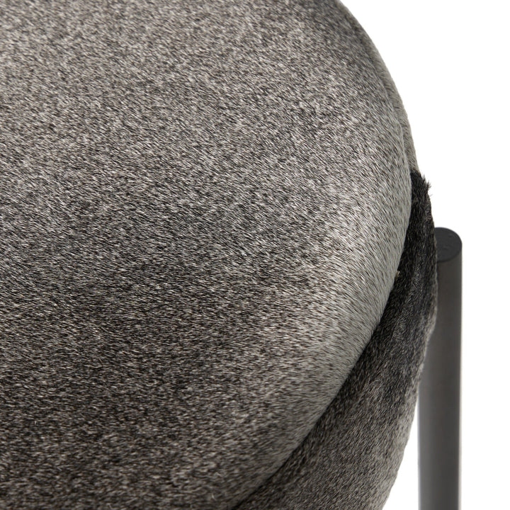 Nocona Counter Stool - Black & White Speckled Hide